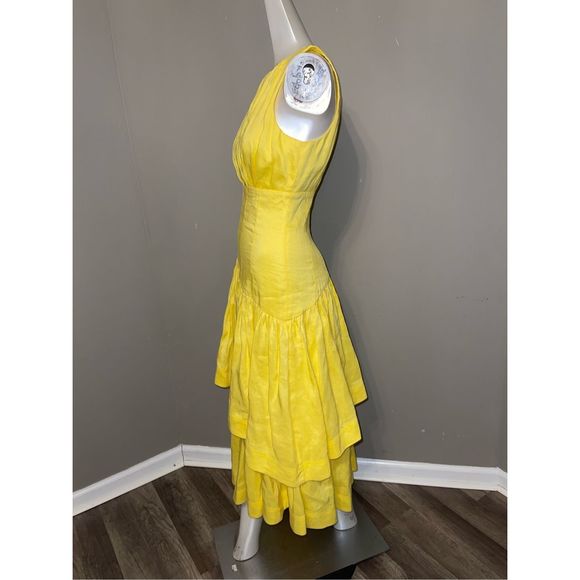 AJE Caliente Tiered Cut Out Dress Size 2 $595 - Picture 6 of 9
